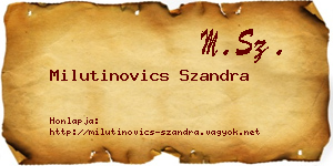 Milutinovics Szandra névjegykártya